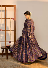Load image into Gallery viewer, Purple Lotus Printed Long Dress
